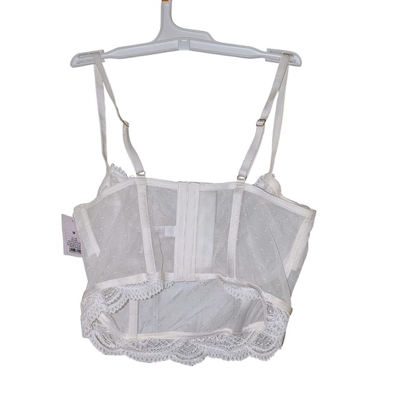 Target White Lace‎ Bustier Corset Lingerie Top Adjustable Straps Medium NWT - Picture 5 of 7